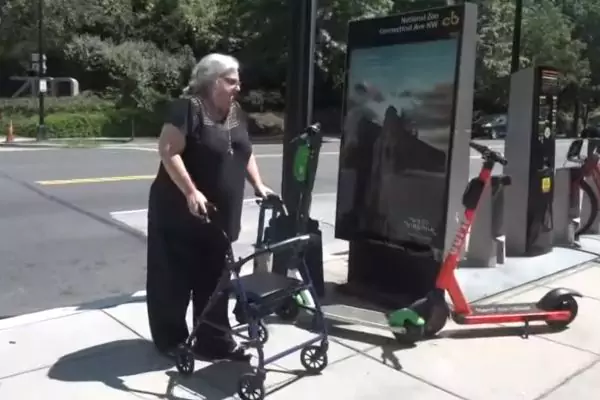 can you ride a mobility scooter on the sidewalk in california